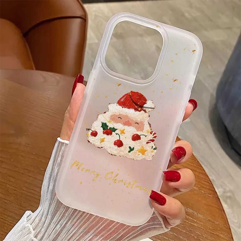 New Year Christmas Tree Snowflake Pattern Phone Case For iPhone 13 14 12 11 15 16 17 Pro Max 17 Air Phone Case Cover Funda H251203
