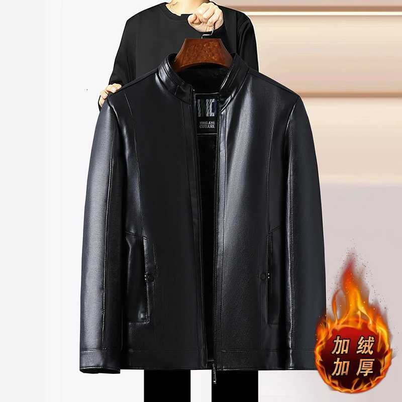 New Men Fashion Casual Fur Integrated Leather Coat Winter Men Mid-Length Thickened Wool Liner Warm Sheep Leather JacketT251204