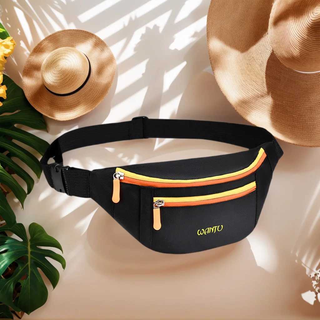New Fashionable Color Blocking Versatile Womens Waist Bag Large Capacity Lightweight Casual Crossbody Bag Chest BagT251204