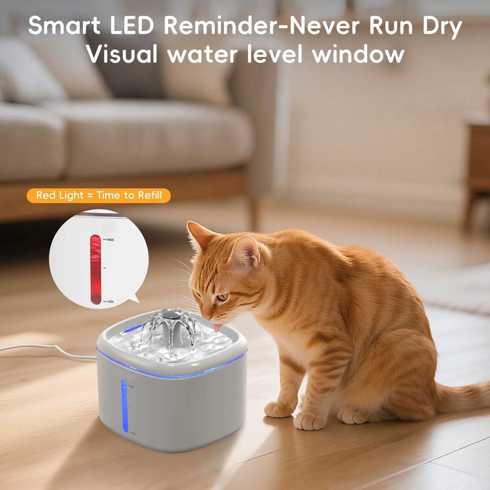 Cat Water Fountain Pet Drinking Bowl 25L With Auto Recirculate Filter USB Electric Mute Multi Function Cat Water Dispenser M251204 - view 5