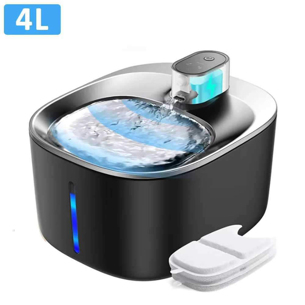 4L Wireless Cat Water Fountain 4000mAh Battery OperatedUltra Quiet Pet Water Fountain with Motion Sensor for Cats Dogs Drinking M251204