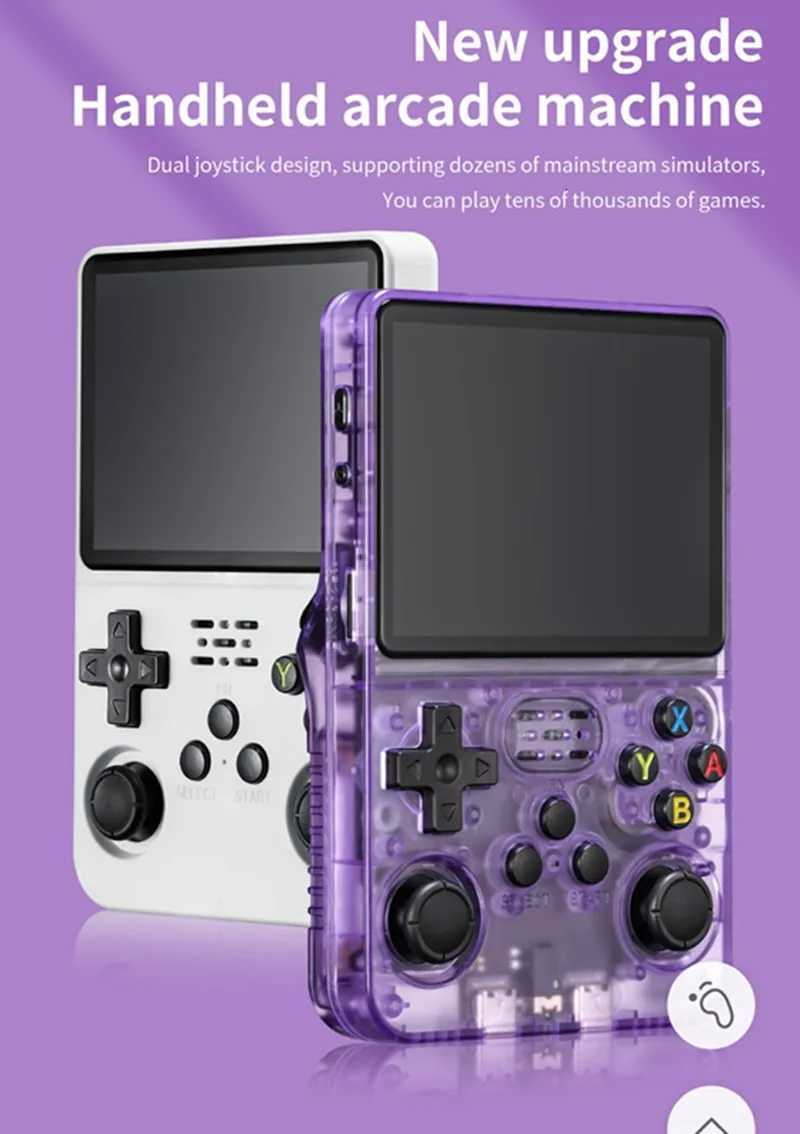 New sty R36S Retro Handheld Video Game Console Linux System 35 Inch IPS Sn R35s Pro Portable Pocket Video Player 64GB Games H251204