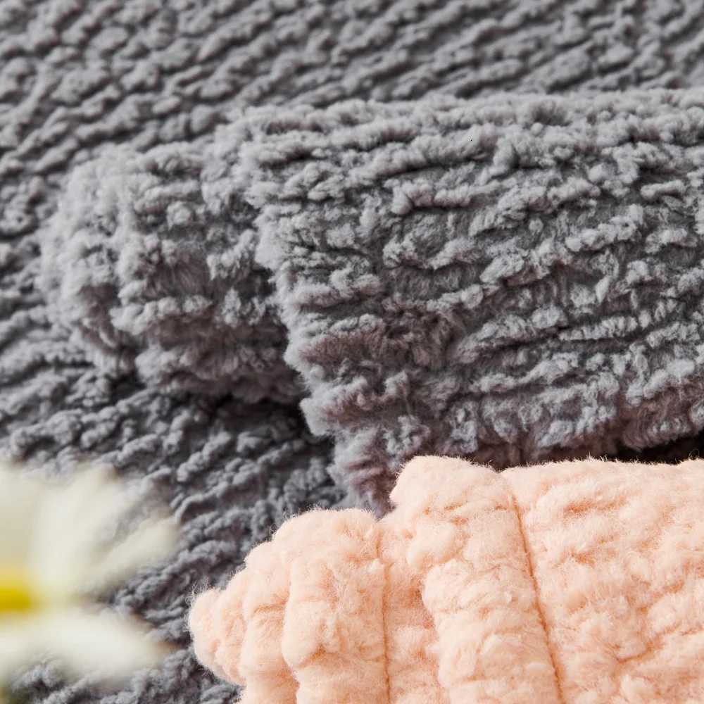 Classic Stripe Jacquard Sherpa Sofa Cover Winter Anti-Slip Couch Seat Cover for Living Room Sofa Towel Furniture Decor M251204 - view 3