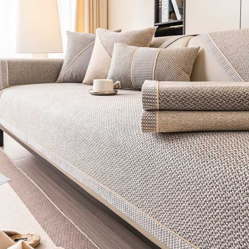Linen Sofa Cushion for All Seasons Universal Non-slip Sofa Cover New 2024 Backrest Cover Cloth Towel Woven Cotton M251204 - view 4