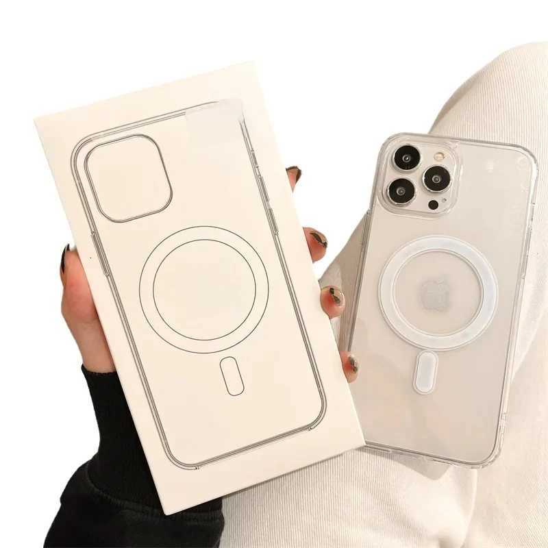 Transparent Magnetic Phone Case for iPhone 17 Air 16 Pro Max 15 14 13 12 11 Boxed Shockproof Protective Cover H251203