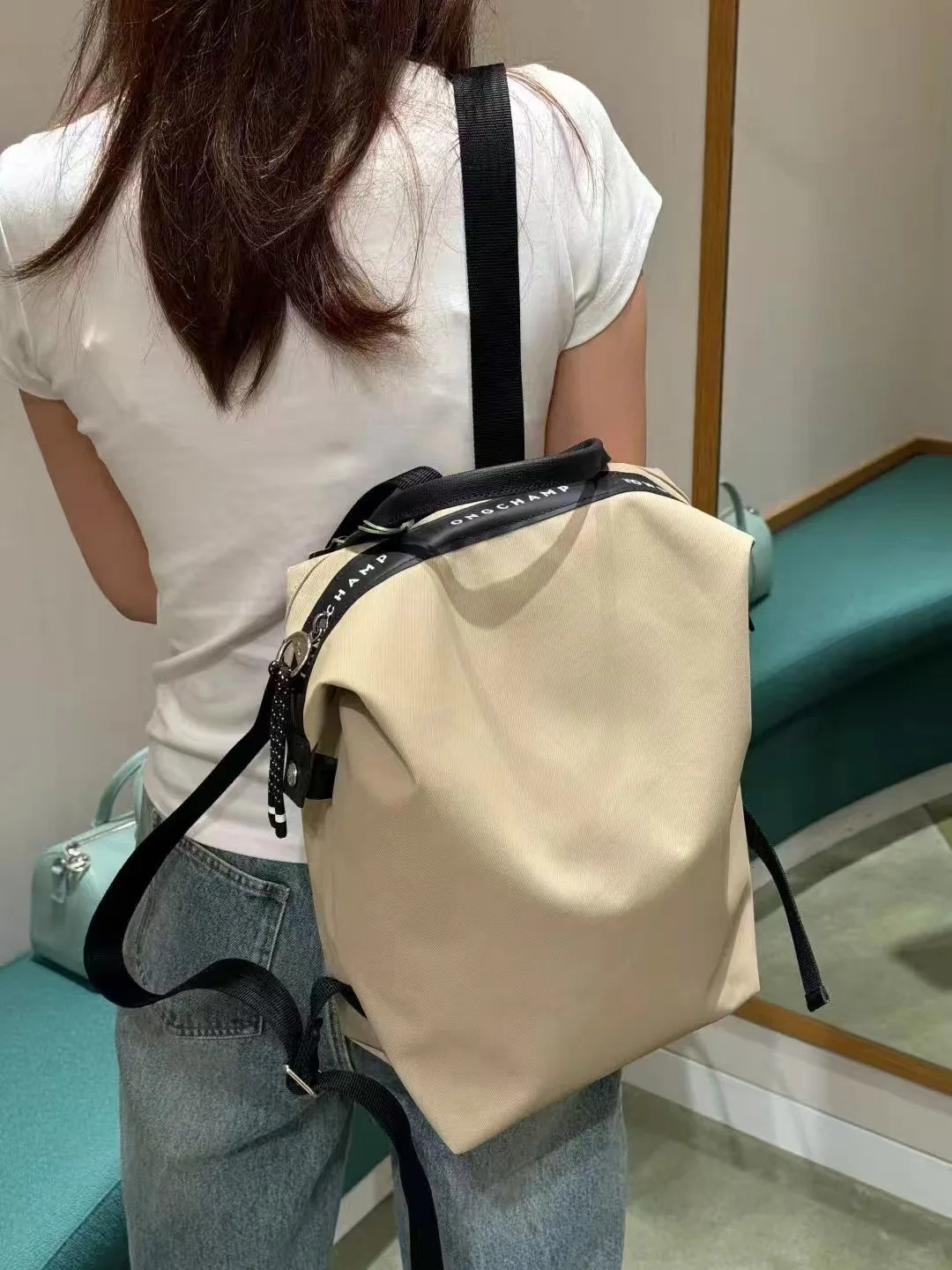Of The Season Fashionable Minimalist Nylon Canvas Backpack Universal Double Shoulder Bag for Books Simple Versatile 251201