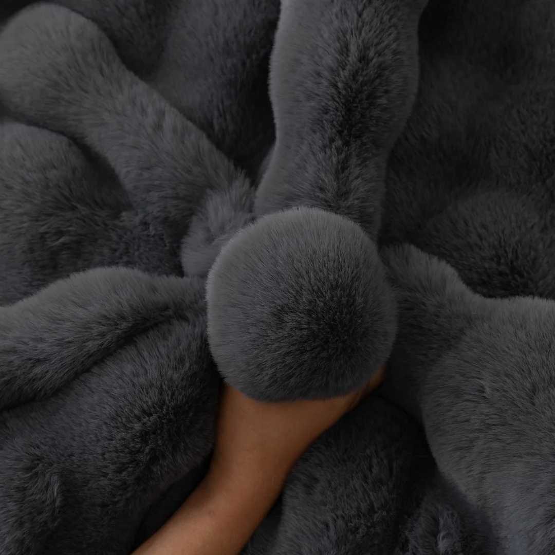 Thicken Imitation Rabbit Fur Plush Sofa Slipcover Non-slip Soft Sofa Towel Couch Cushion For Living Room Modern Home Decor M251204 - view 3
