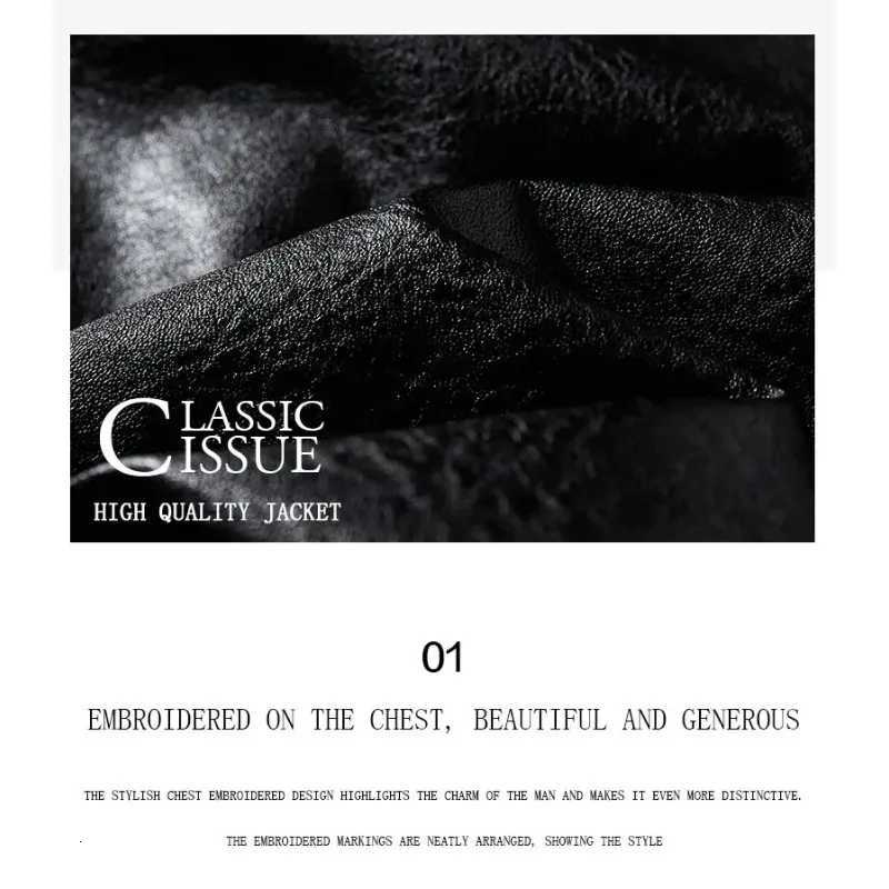 Mens Stand Collar Leather Jacket Winter Fleece Motorcycle Faux Leather Windbreaker Jacket Removable Fur Collar Slim Biker CoatT251204