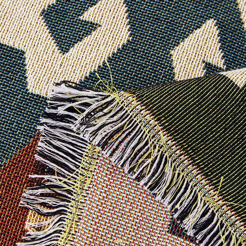 1pc Sofa Towel Geometric Sofa Throw Blanket With Tassels Couch Covers Double Face Usable Living Room Furniture Protector M251204 - view 6