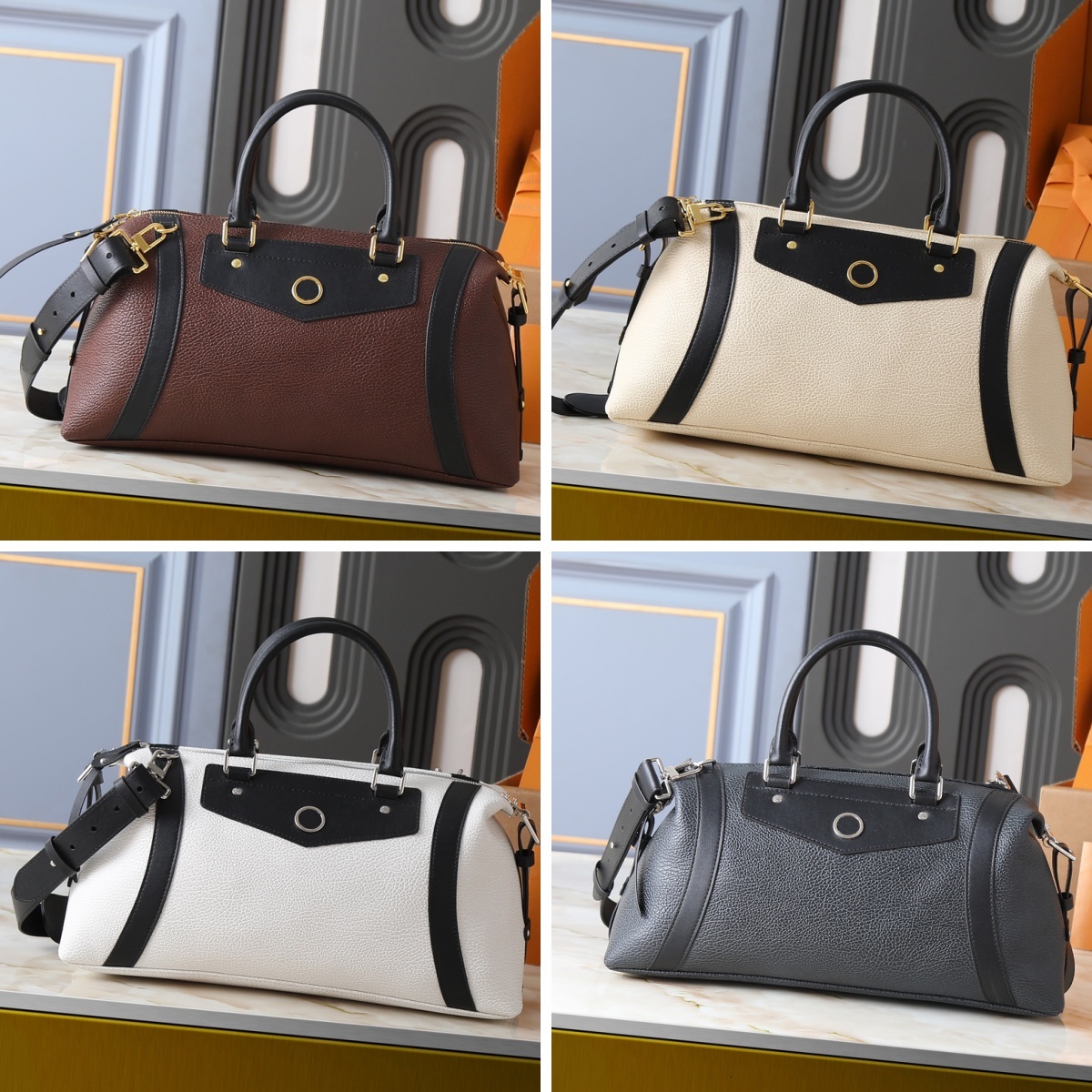 Biker Bag Luxury Designer Bags For Women Nano Rider Motorcycle Bag Black Grain Sheepskin Leather Shoulder Bag Detachable Strap Crossbody Tote Bags M14623 M25566