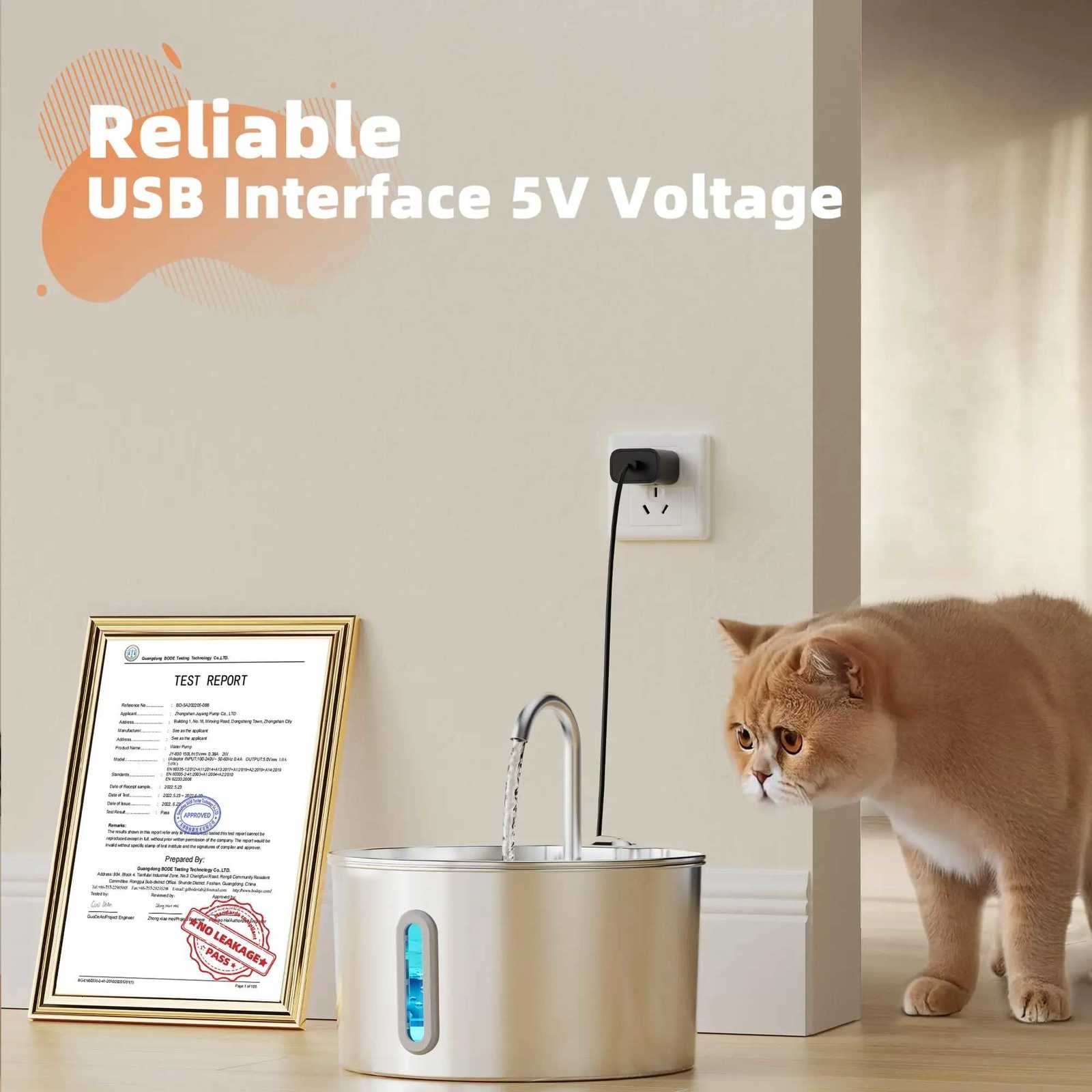 Cat drinking water device cat automatic water supply with visible water level window stainless steel pet automatic water feede M251204 - view 7