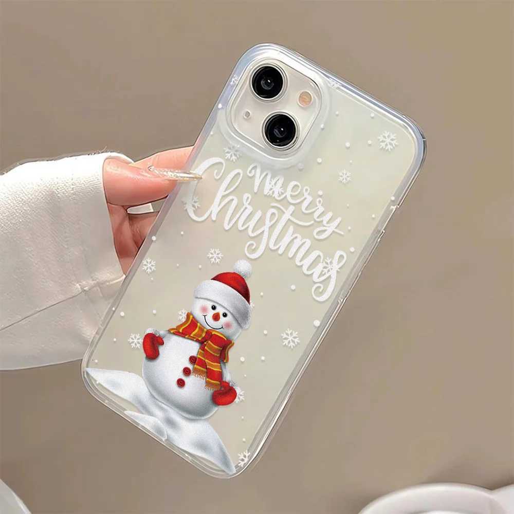New Year Christmas Tree Snowflake Pattern Phone Case For iPhone 13 14 12 11 15 16 Pro Max 12 Mini 16 Plus 16Pro Case Cover Funda H251203