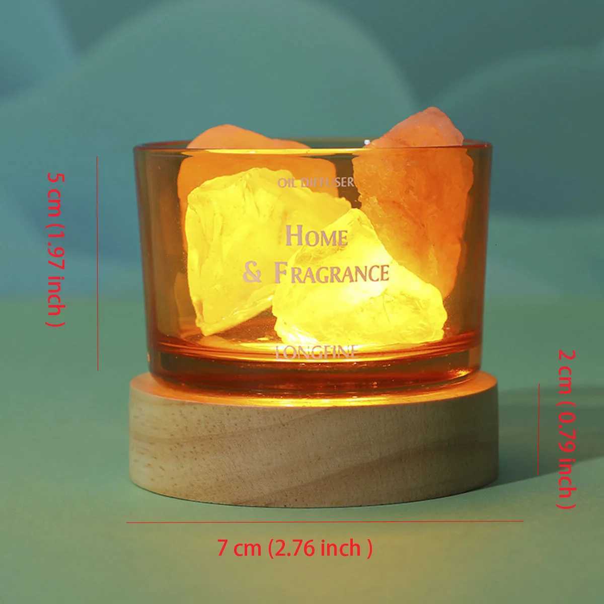 1pc stone Diffuser Home Fragrance Natural Crystal stone No Oil Wooden Luminous Gift for Mom Lady Home Decoration Bedroom Living Y251204