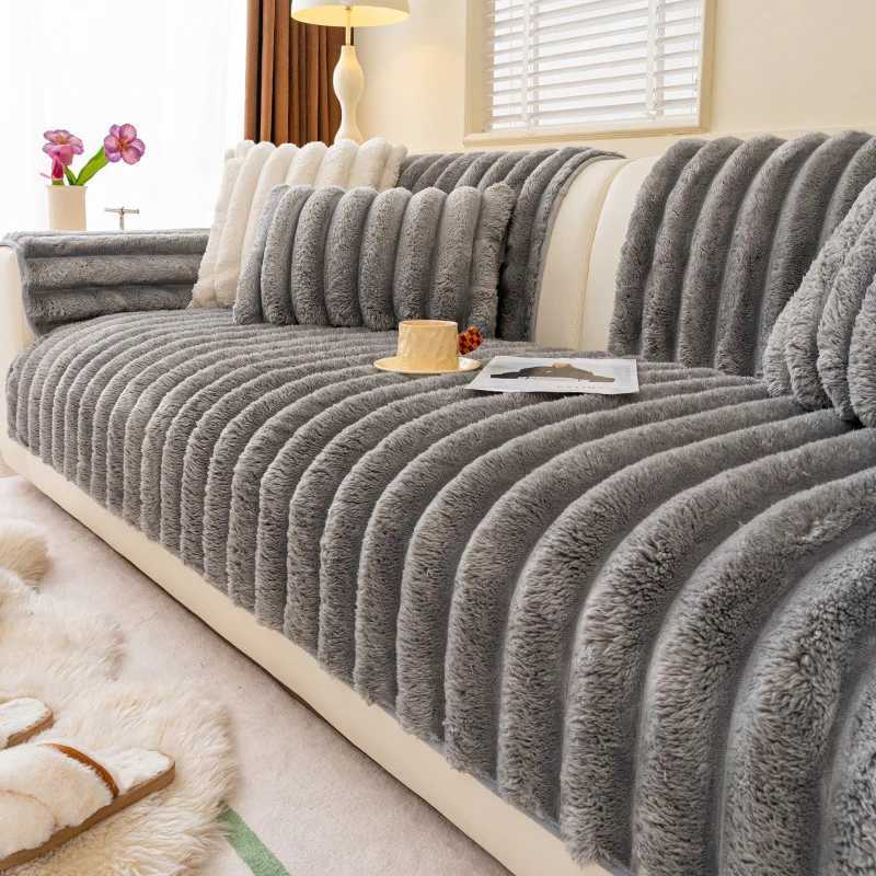 French Style Plush Sofa Cover Thicken Sofas Towel Winter Warm Non-slip Couch Slipcover Armchair Protector Living Room Decor M251204 - view 6