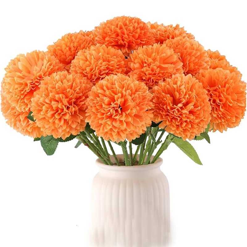 2/4Pcs Fall Artificial Flowers Decor Silk Daisy Artificial Bouquet for He Wedding Decor Party Halloween Decoration Fake Flower H251204
