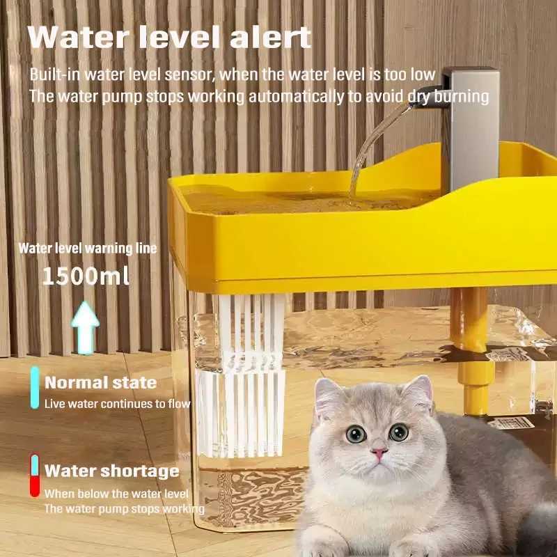 15L Cat Water Dispenser with Pump Filtered Water Mute Water Shortage Auto Power Off Automatic Circulating Flow Drinker M251204