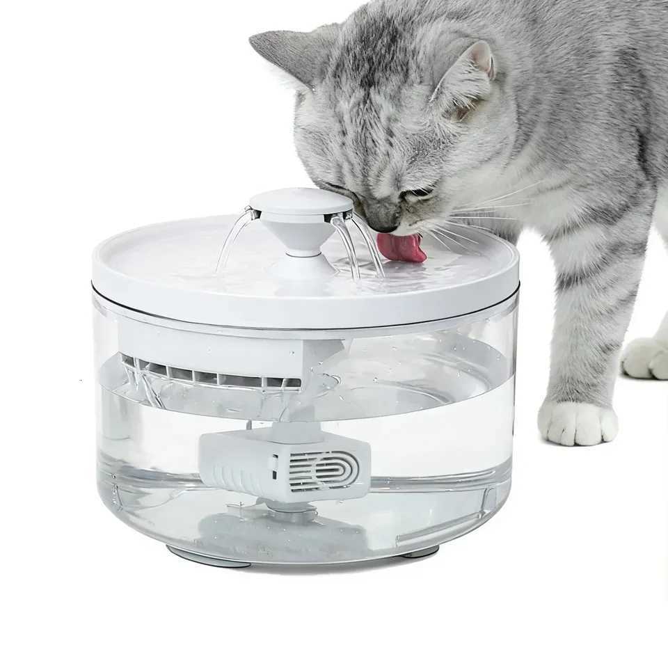 Cat Water Fountain-18L/6087 fl oz Ultra-Quiet Design Clear Water Tank USB Powered Suitable for Cats and Small Dogs M251204