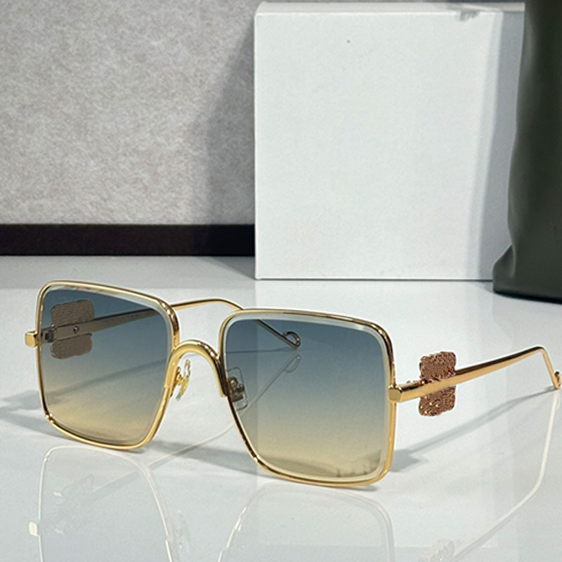 Designer men women sunglasses oversized square frame fashionable metal frame glasses 1732 top-quality trendy slim fit personalized glasses UV400 protective