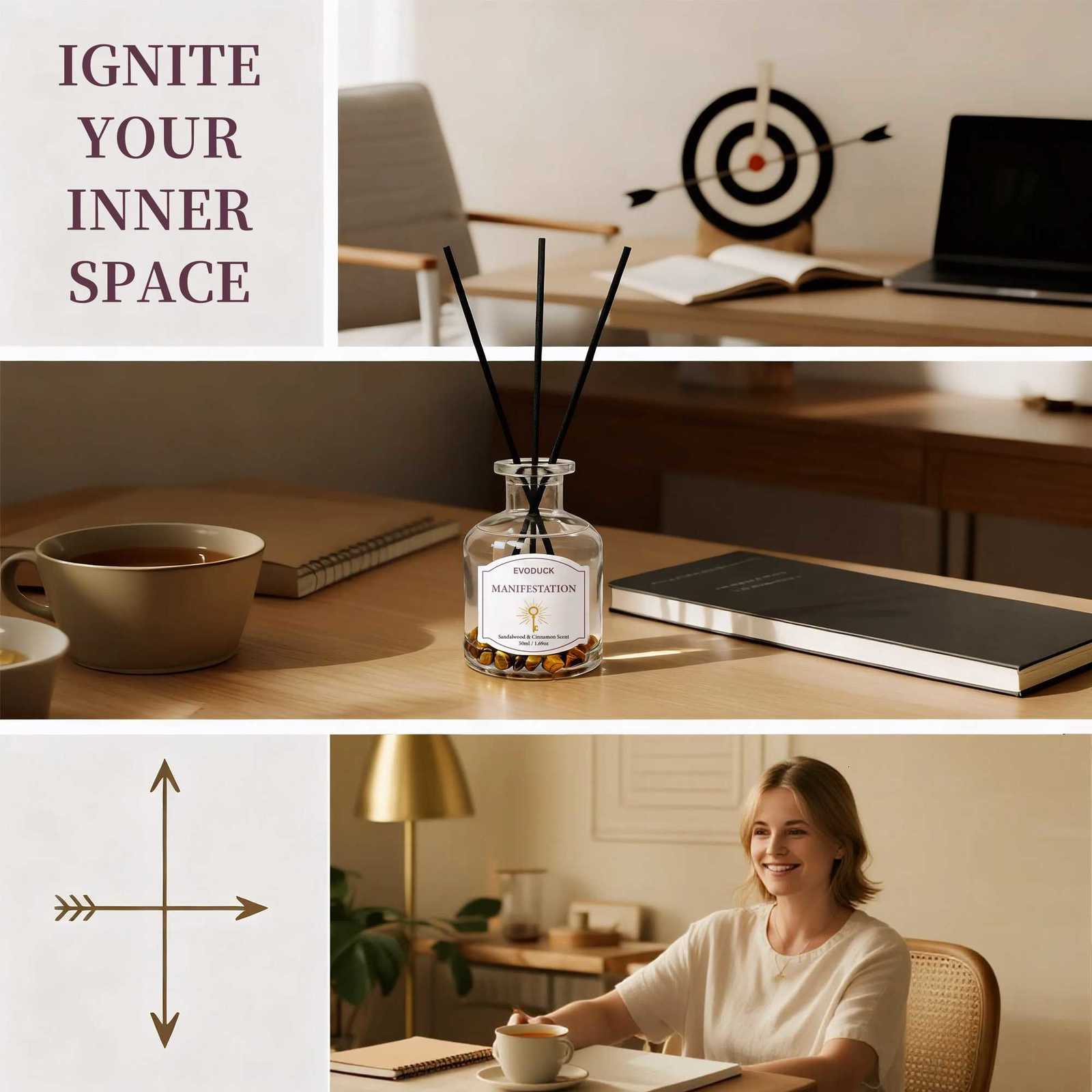 1pc 50ml Flameless Aromatherapy Essential Oil Diffuser - Room FragranceHome Flameless IncenseBedroom And Toilet Air Freshener Y251204