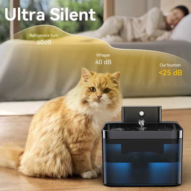 ROJECO Automatic Pet Water Fountain 2600mAh Wireless Cat Water Dispenser 22L Infrared Sensor Smart Dog Drinkier Filter Fountain M251204