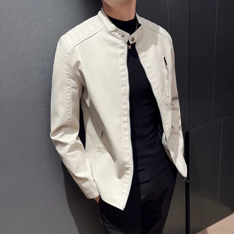 Autumn Winter Jacket Men Clothes Handsome Warm Male Attractive Locomotive Zipper Cuffs Technology Cool Trendy Men Leather CoatsT251204