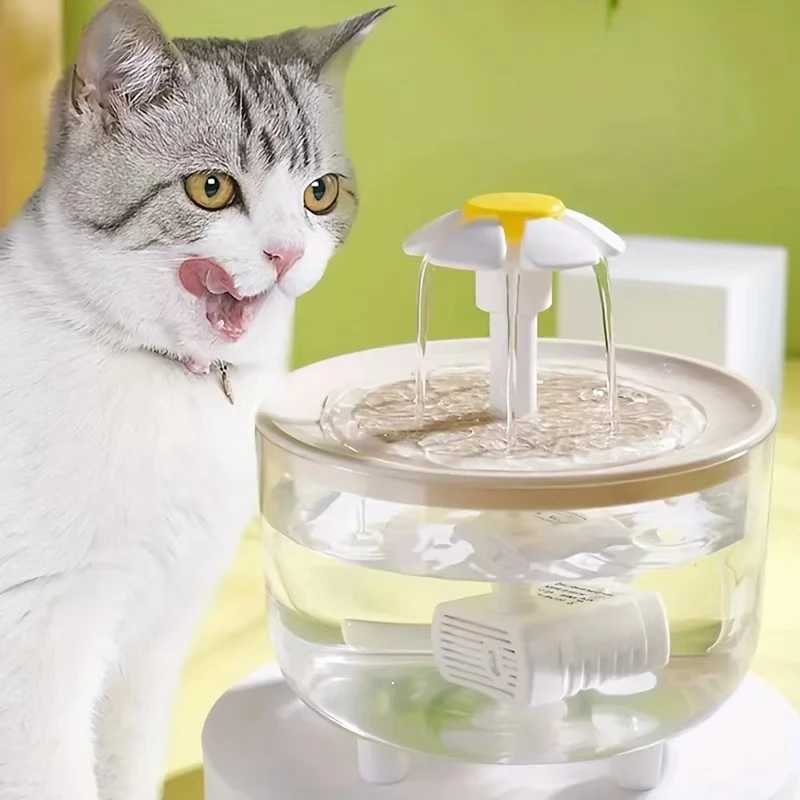 Pet Water Fountain Automatic Cat Drink Bowl Filter USB Electric Mute Pet Drinking Dispenser Drinker For Cats Water Filter M251204