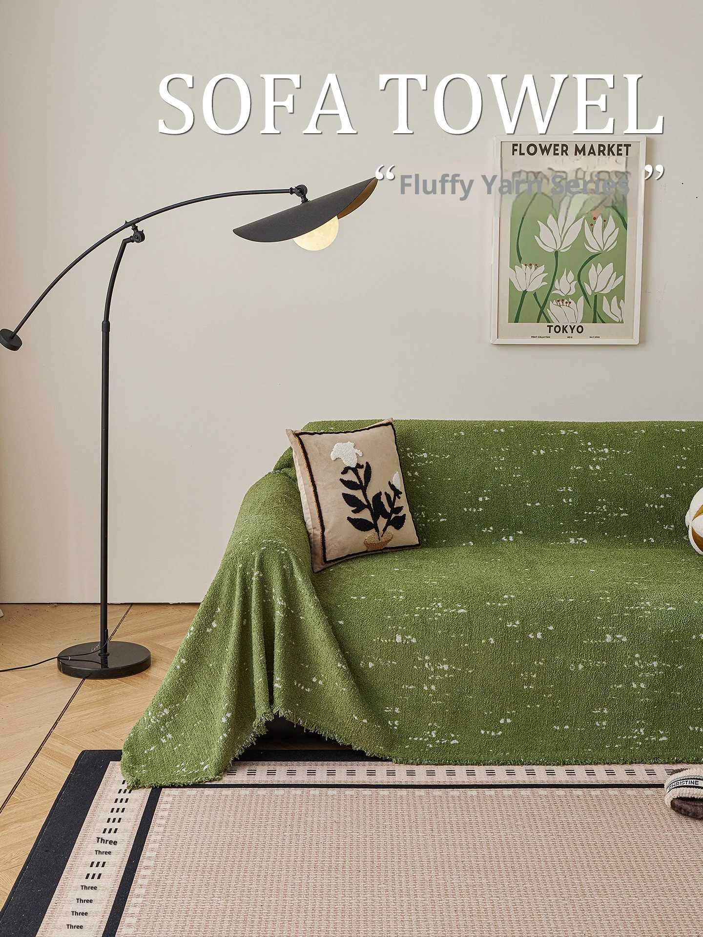Green Thick Cat Proof Sofa Cover Chenille Full Coverage Reversible Protector for 2/3/4 Seater Couch M251204 - view 6