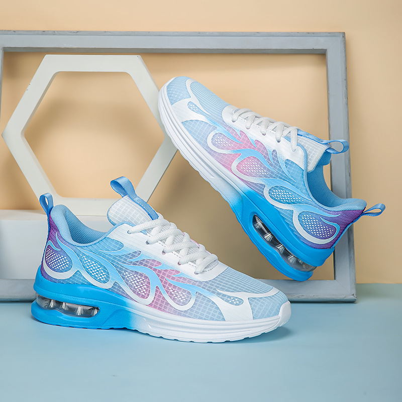 Free Shipping 2025 New Air Cushion Running Shoes for Women Sport Gym Large Size Shock Absorbing Breathable Mesh Fashion Casual Shoes