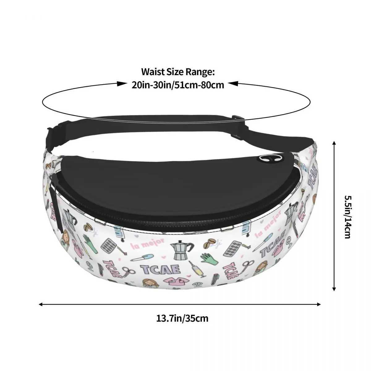 Enfermera En Apuros Doctor Nurse Medical Fanny Pack Women Men Custom Crossbody Waist Bag for Running Phone Money PouchT251204