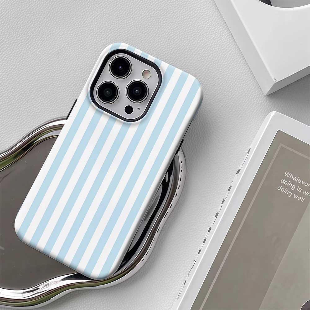 Light e White Vertical Stripes IPhone17 Must-Haves Phone Case for IPhone 17 16 15 14 13 Pro Max Plus Double-layer Back Cover H251203