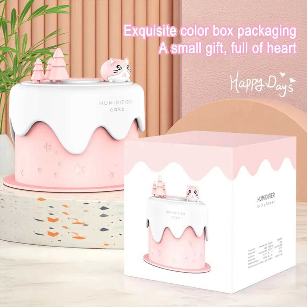 Cat Cake Humidifier 300Ml tra-Quiet With Colorf LED Lights Ideal For Bedro C251204
