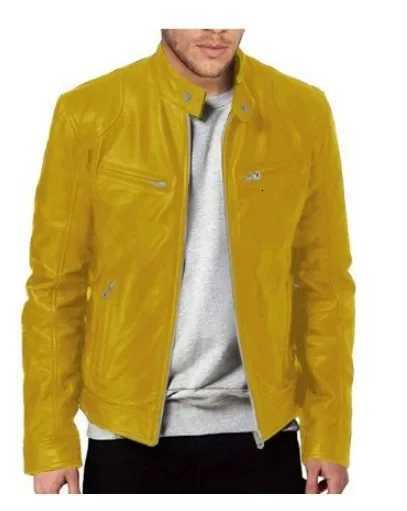 2025 Leather Motorcycle Jacket Men Slim Short-Coat Collar PU Jackets Autumn Winter Windproof Leather Coat Blazer Men Blazers 5XLT251204