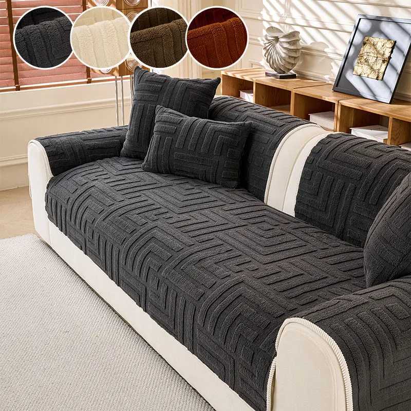 1PC-2025 New Sofa Mat Winter Plush Warm Anti slip Sitting Mat Thickened Living Room Sofa Cover M251204 - view 3