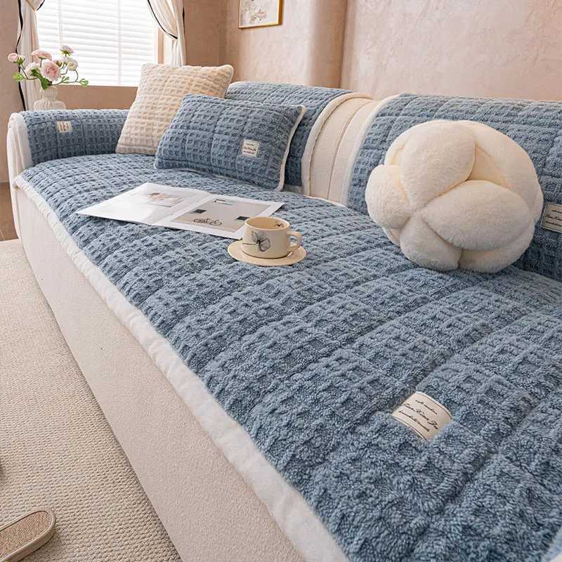 1PC-New Thickened Plush Sofa Mat with Advanced Feeling Sofa Cover Four Seasons Universal Cream Sand Hair Mat M251204 - view 6