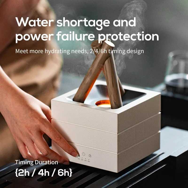 280ml Flame Ara Diffuser USB Air Humidifier Colorf Atmosphere Light and Remote Control Bonfire Essential Oil Ara Diffuser C251204