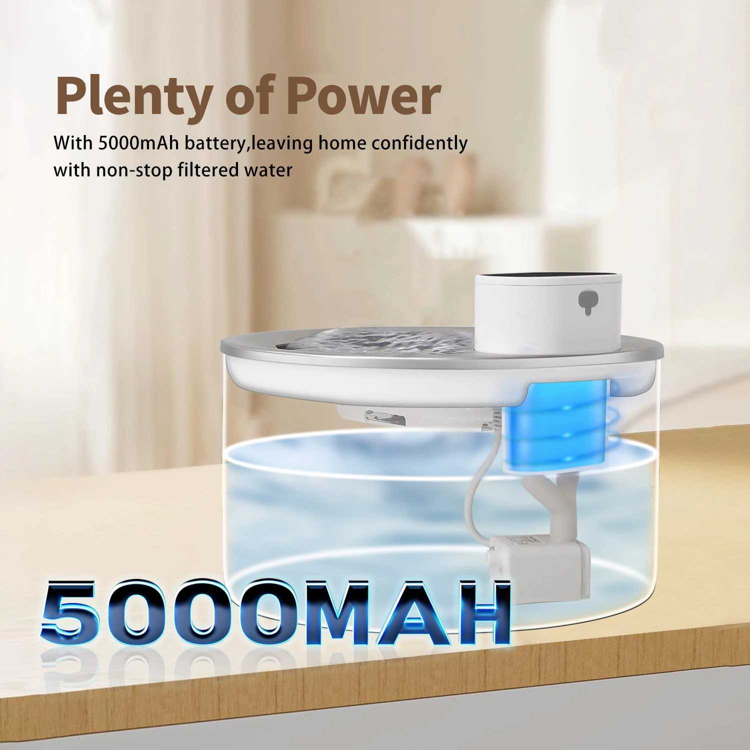 4L Cat Water Fountain Automatic Wireless USB Pet Drinker Battery Sensor 2 in 1 Dispenser drinking fountain for cat dog M251204
