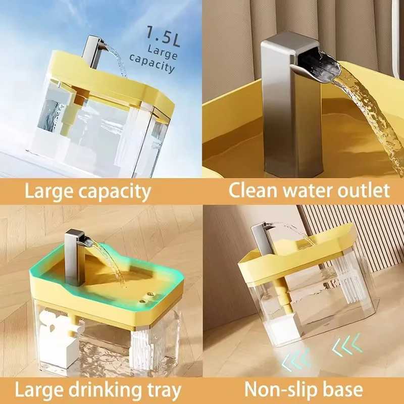 USB Cat Water Dispenser with Pump Water Filter Silent Anti-Dry Burning Automatic Recirculating Pet Live Water Flow Drinker M251204