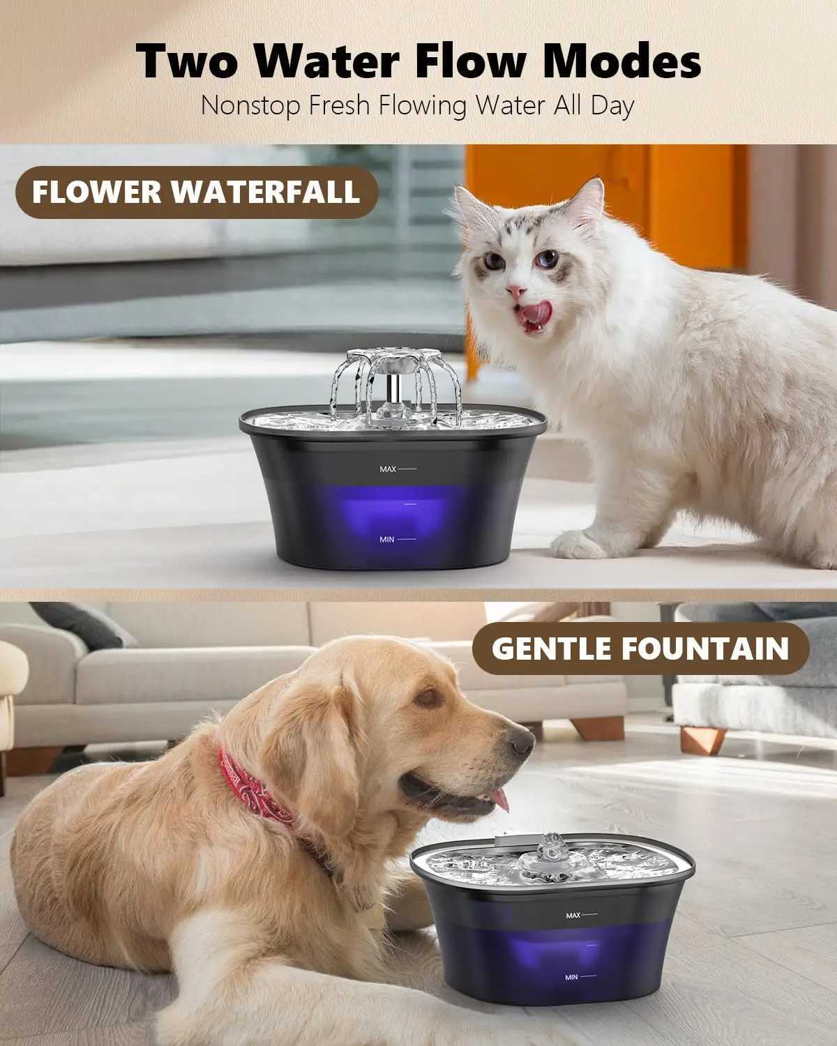 25L USB Pet Water Feeder Automatic Smart Drinker Water Auto Feeder Bowl Cat Dog Drinking Fountain Water FountainNo 5V 1A Plug M251204