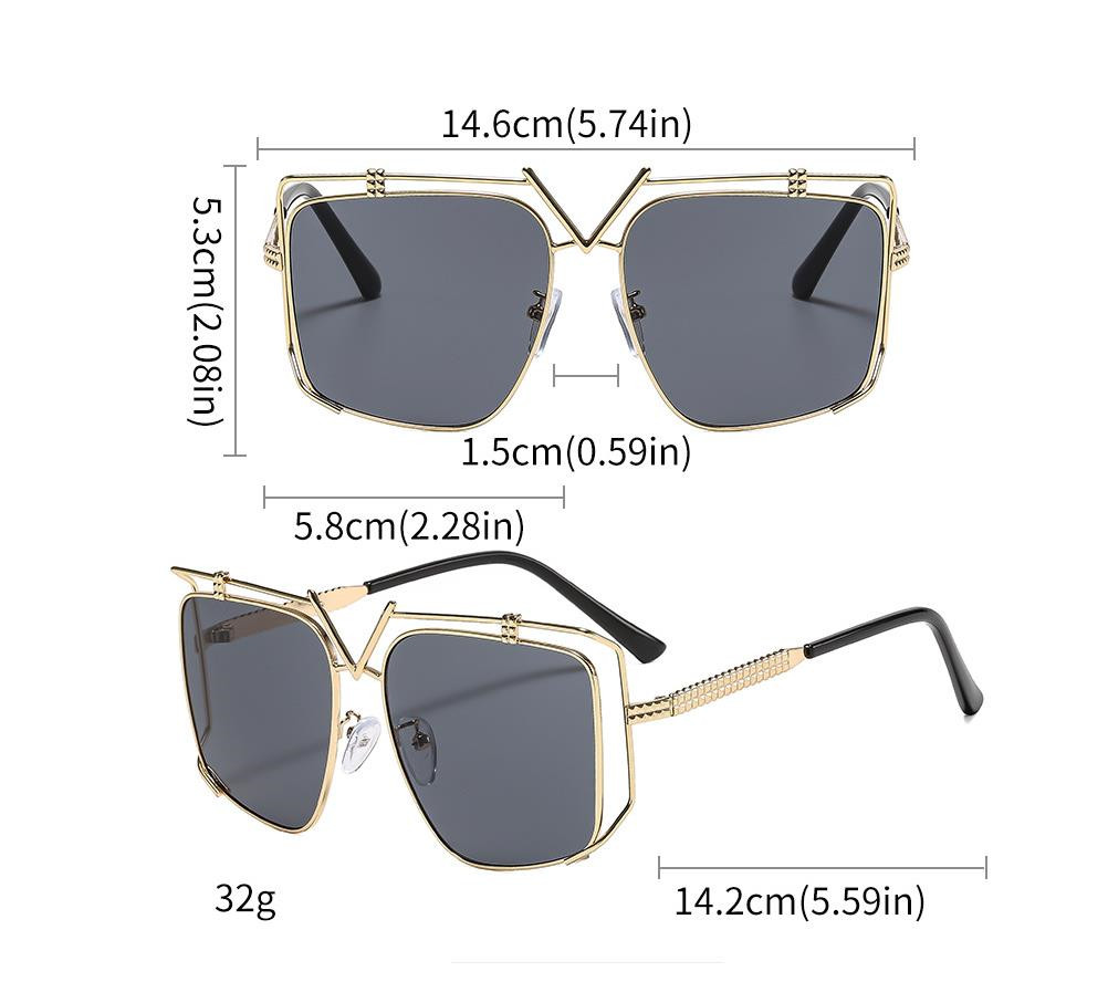 Designer Sunglasses For Men Women Sunglasses Polarized Sunglass Alloy Irregular Oversized Frame Sunglasses Luxury Goggle Pilot Alloy Frame UV400 Eyewe