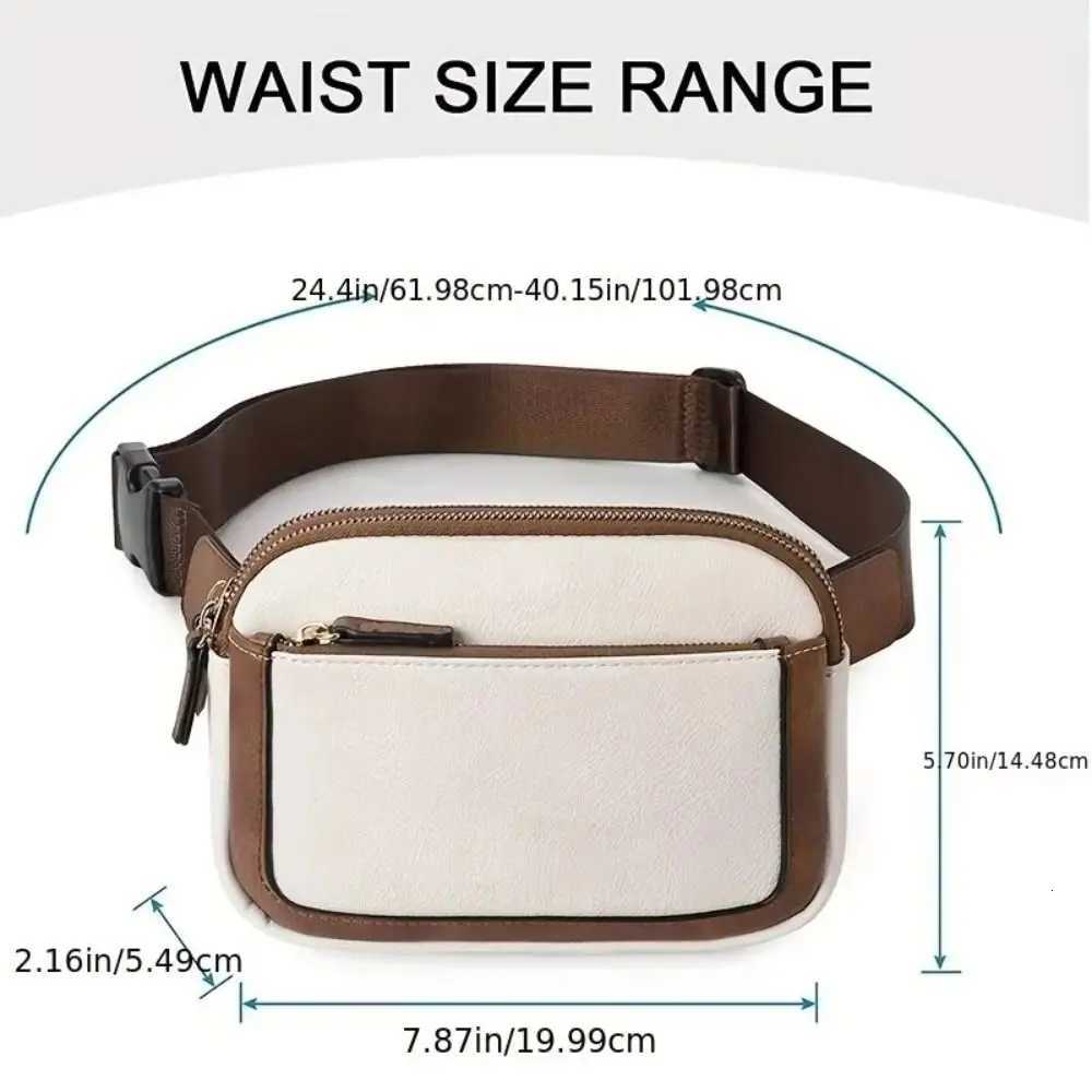 Korean Style Womens Fanny Pack Adjustable Strap PU Leather Women Waist Bag Clutch Bag Card Pocket Women Belt Bag OutdoorT251204