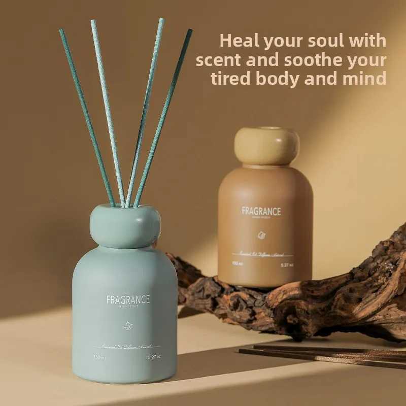 150ml Tea Scented Reed Diffuser - Natural Rattan Sticks for Bedroom Bathroom Long Lasting Fragrance Odor Eliminator Home Y251204