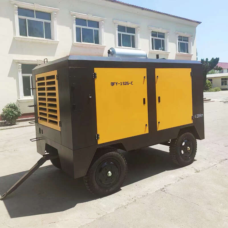 Portable Diesel Engine Screw Air Compressor for Water Well Drilling Rig