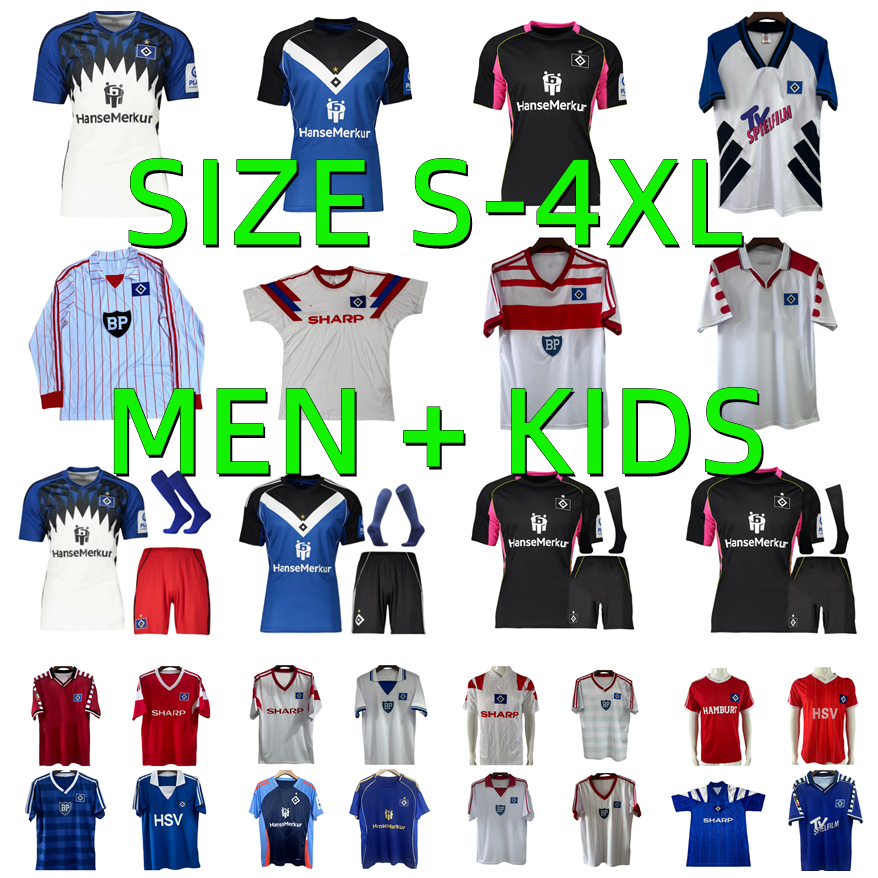 25 26 Hamburger SV Soccer Jerseys Retro 83 84 86 92 93 Home Football Shirts DOMPE REMBERG GLATZEL 2025 2026 HSV JATTA STANGE REMBERG SCHONLAU Men Kids kits sets