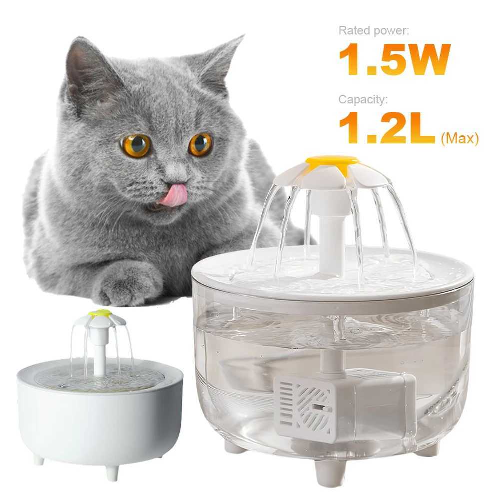 Pet Water Fountain Automatic Cat Drink Bowl Filter 1200ml USB Electric Mute Pet Drinking Dispenser Drinker For Cats Water Filter M251204