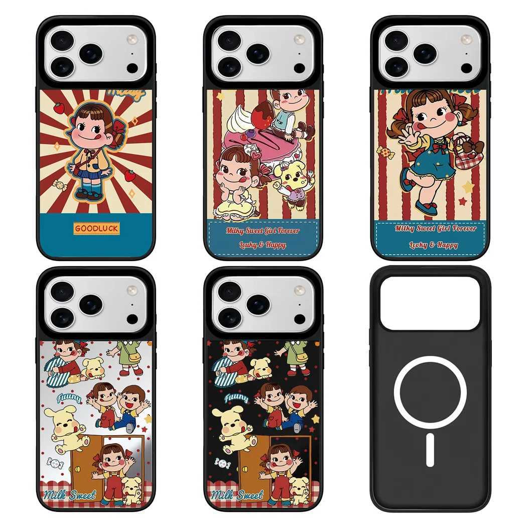 Sweet Candy Girl Mirror Surface Magnetic Phone Case Cover for IPhone 12 13 14 15 16 17 Pro Max Case for IPhone 17 Air H251203