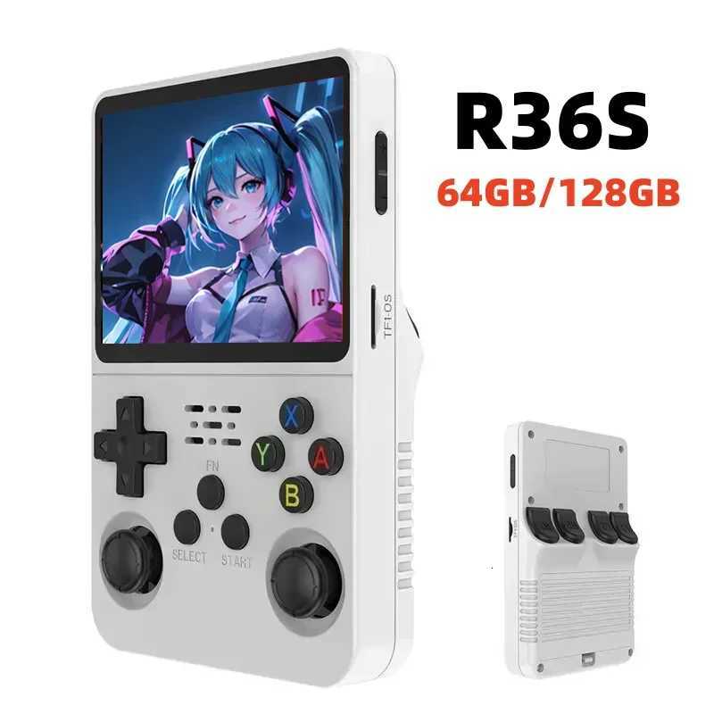 NEW R36S Retro Handheld Video Game Console Linux System 35-inch IPS Sn Mini Portable Handheld Video Player 64GB H251204
