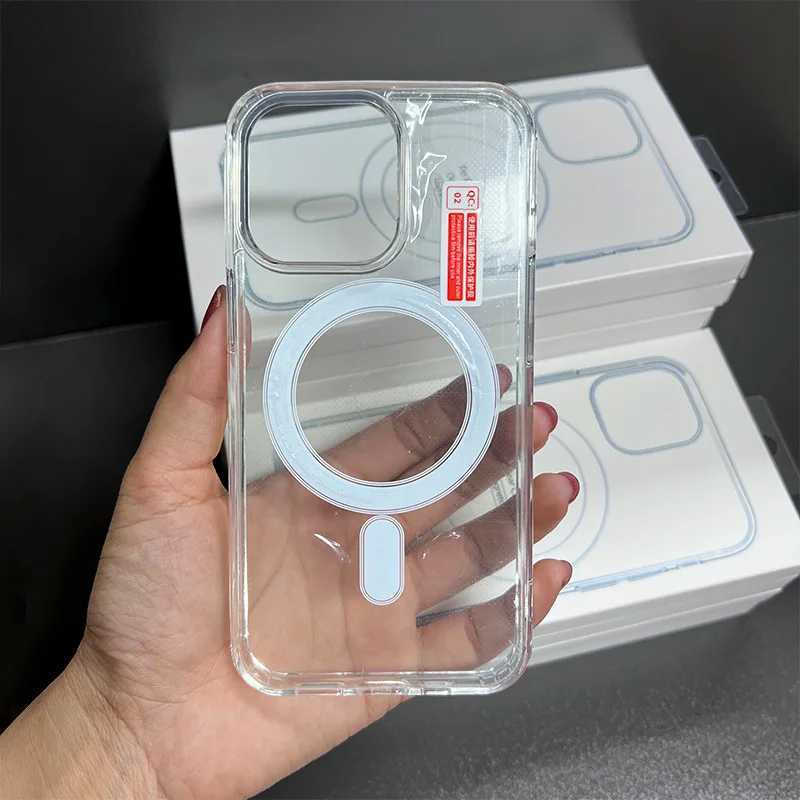 Transparent Magnetic Phone Case for iPhone 17 Air 16 Pro Max 15 14 13 12 11 Boxed Shockproof Protective Cover H251203