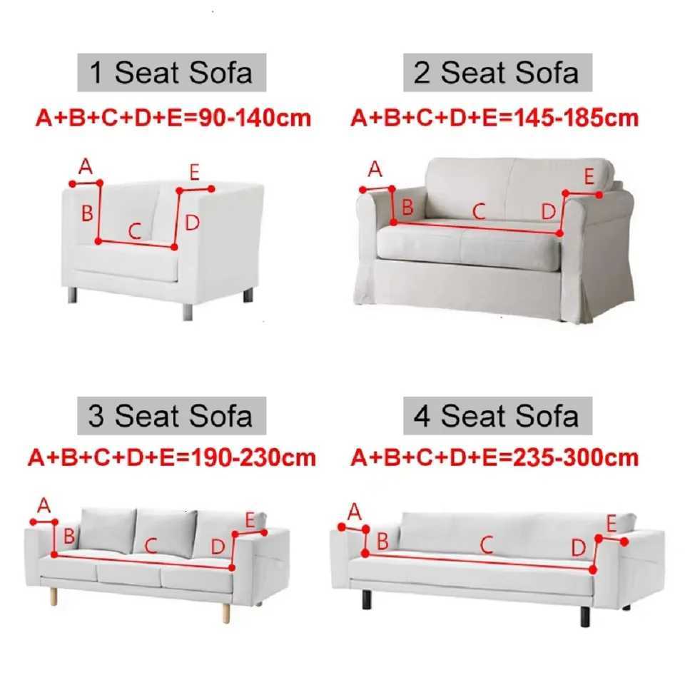 High Elastic Sofa Cover with Skirt Easy Fit Washable Printed Slipcover for Couch Universal Furniture Protector M251204 - view 7
