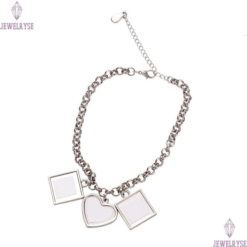 Fashion christmas sublimation blank mens DIY transfer printing round heart love bracelet for woman Thanksgiving Valentines Day Souvenir Family Gift