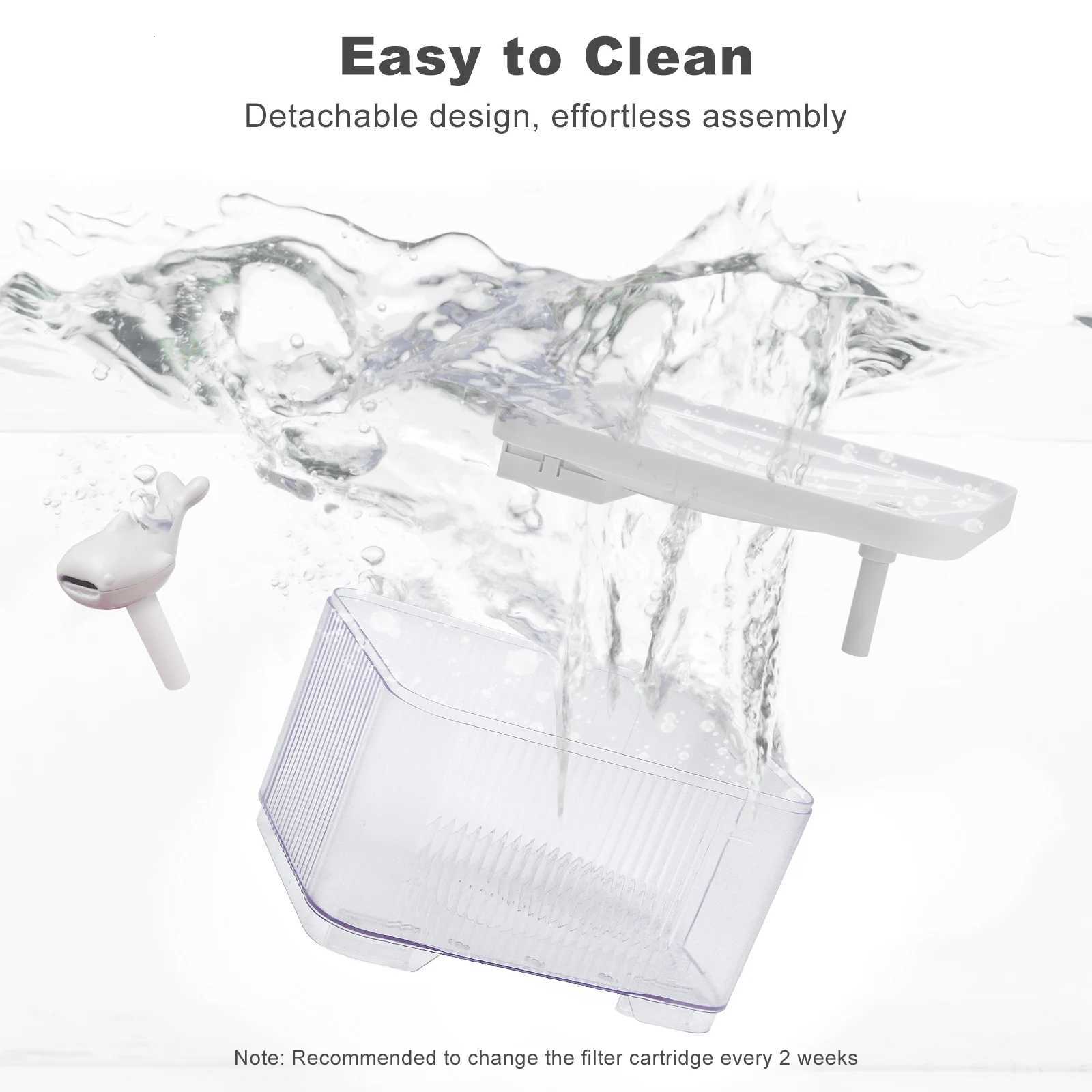 CatDog Water Fountain Auto Filter Transparent Drinker USB Electric Mute Recirculate Filtering Large Capacity Water Dispenser M251204